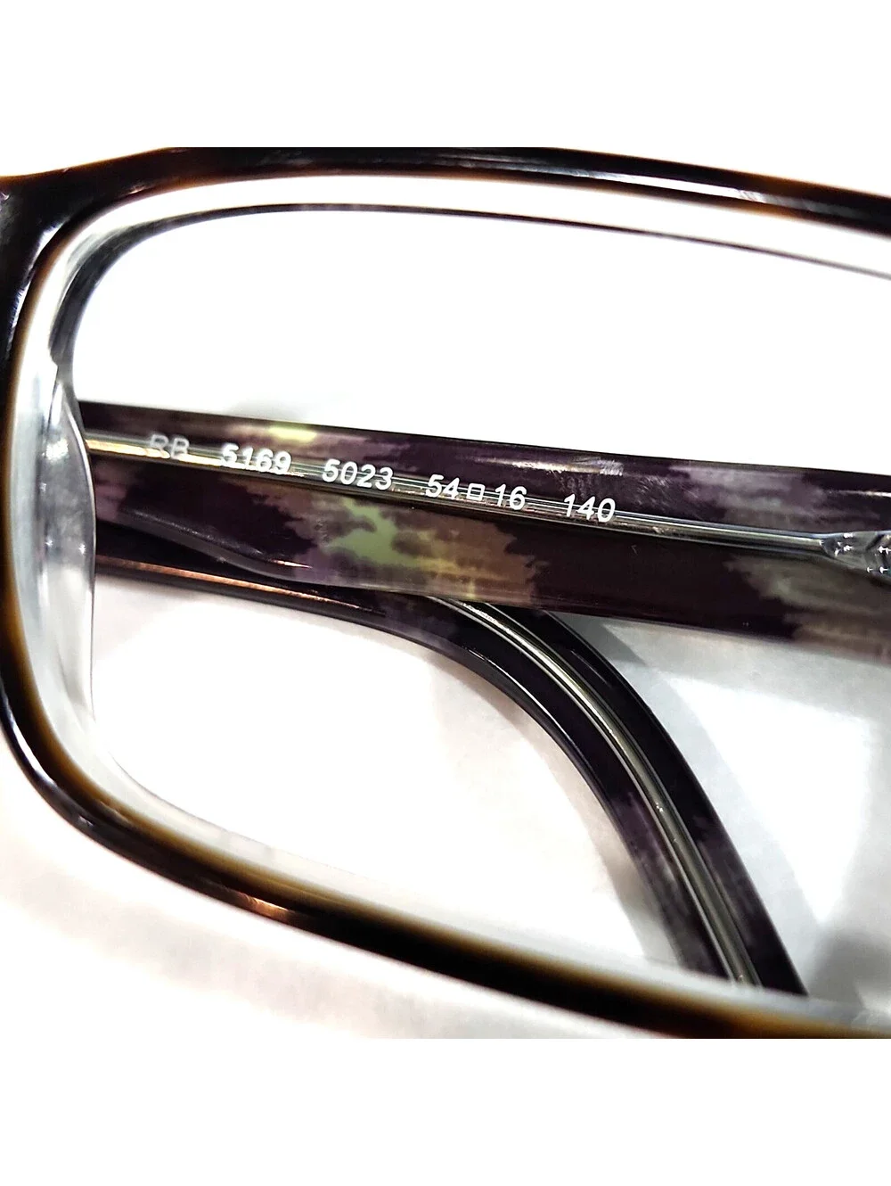 Ray Ban RB5169 5023 Brown Blue Rectangle Eyeglasses 54-16 140